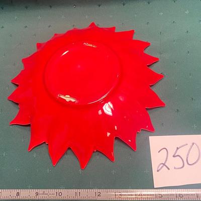 Vintage Ceramic Poinsettia Plate