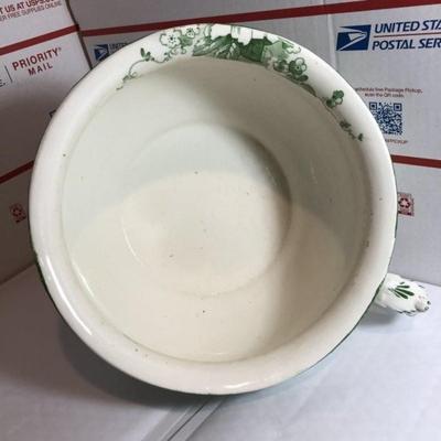 Scarce Ridgway's Sandringham England Transferware Chamber Pot 9" Diameter & 5" Tall in Good Preowned Condition as...