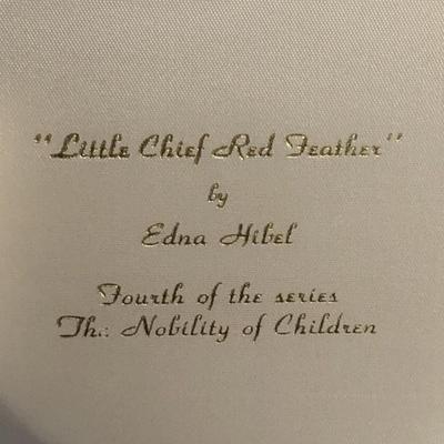 EDNA HIBEL Plate Nobility of Children 4th in the Series Chief Red Feather ~ EXCELLENT in Original Box as Pictured.