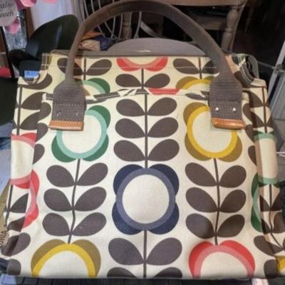 Scarce Original Orla Kiely Multi-Color Designer Tote Handbag in Hardly Ever Used Condition.