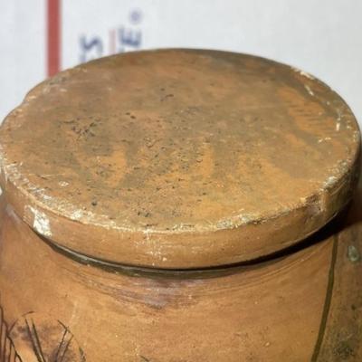 Very Early 8" Red Clay Terracotta Vase with Hieroglyphics Markings Very Interesting Piece.