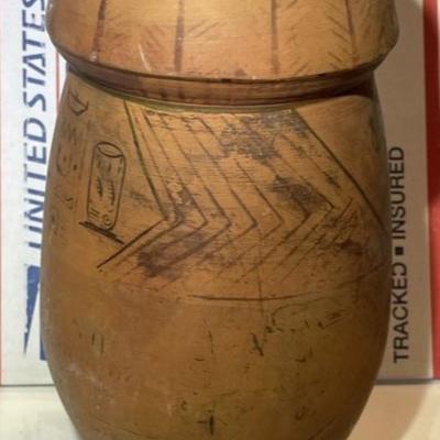 Very Early 8" Red Clay Terracotta Vase with Hieroglyphics Markings Very Interesting Piece.