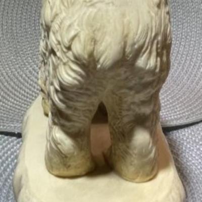 Vintage A Santini Sculpture Alabaster/Resin Polar Bear Figurine 8" x 8" Made in Italy Very Heavy.