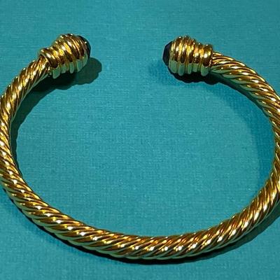 Vintage "The Icing" Amethyst Cable Cuff Bracelet in VG Preowned Condition as Pictured.