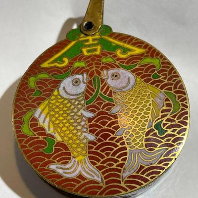 Vintage Asian Cloisonne Magnifying Glass (Strong Power) in Fair-Good Condition as Pictured.