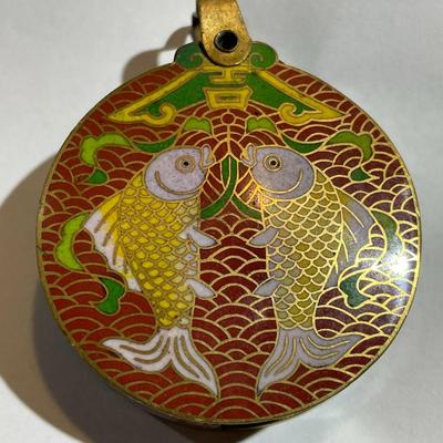 Vintage Asian Cloisonne Magnifying Glass (Strong Power) in Fair-Good Condition as Pictured.