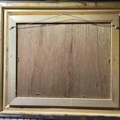 W. Chapman Acrylic/Oil on Artist Board Painting Frame Size 12.5" x 14.5" in Good Preowned Condition.