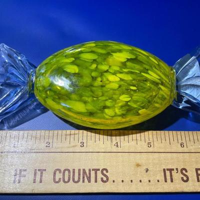 Vintage Hand-Blown Art Glass Hard Candy Decor in New Never Used Condition.