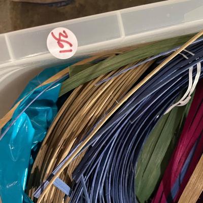 Tub of Basket Weaving Materials