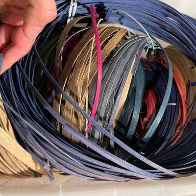 Tub of Basket Weaving Materials
