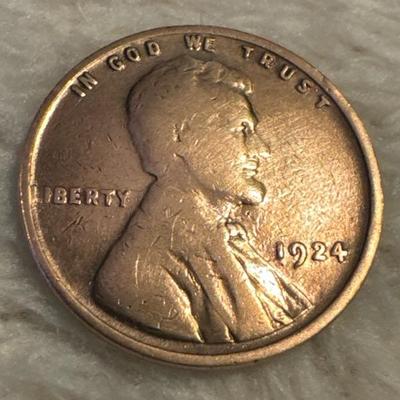 1924 Penny Error L on liberty and reverse D on United