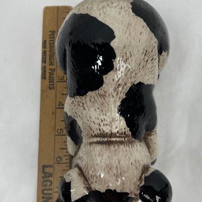 Ceramic Pig with Black Spots Shelf-sitter Figurine