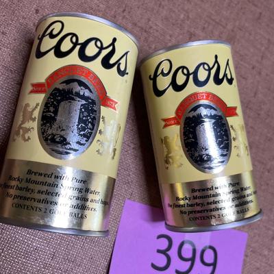 Vintage Coors Cans w/ golf balls
