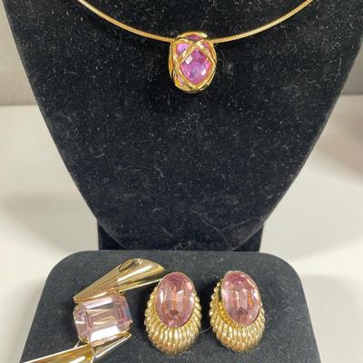 Purple and gold jewelry
