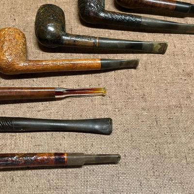 Collection of vintage tobacco pipes