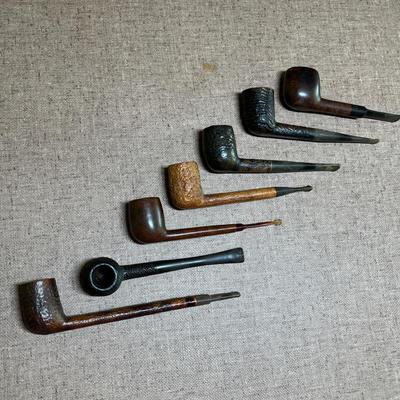 Collection of vintage tobacco pipes