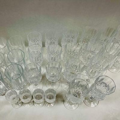 Crystal D'Arques France Lot of Crystal Glassware 5 different sizes total of 28 pieces