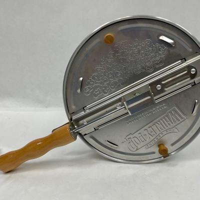 Vintage Genuine Whirley-Pop Stovetop Hand Crank Old Fashioned Popcorn Popper