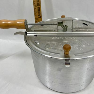 Vintage Genuine Whirley-Pop Stovetop Hand Crank Old Fashioned Popcorn Popper