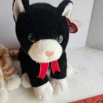 Ty Beanie Buddy Amber and Zip the Cat