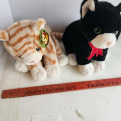 Ty Beanie Buddy Amber and Zip the Cat