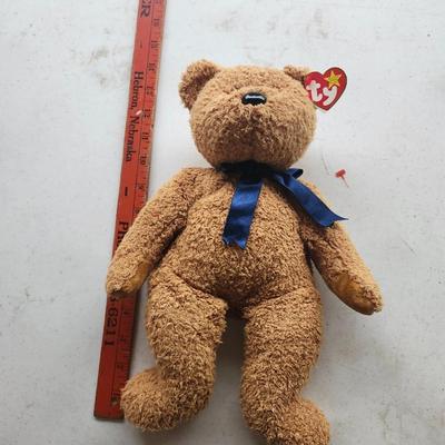 Ty Beanie Buddies Large Plush Orange Crab and Fuzz floppy bear