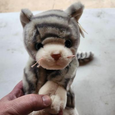 Ty Plush Beanie Buddy Teddy and Silver The Cat