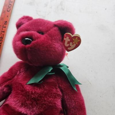 Ty Plush Beanie Buddy Teddy and Silver The Cat