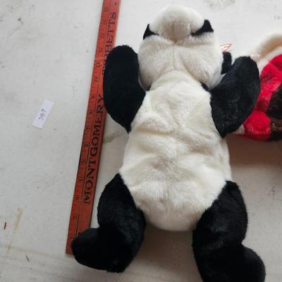 Ty Beanie Buddy Gobbles the Turkey and Peking Panda Bear