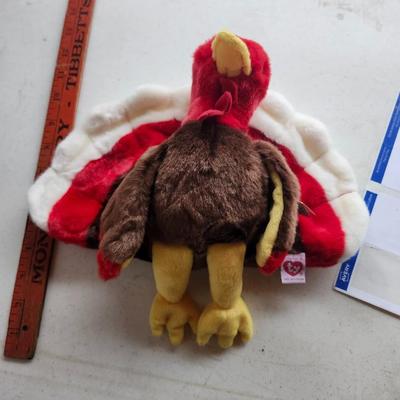 Ty Beanie Buddy Gobbles the Turkey and Peking Panda Bear