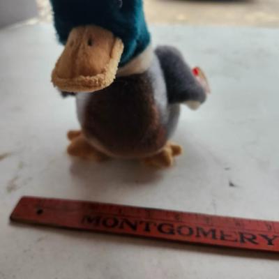 TY Beanie Buddy "Jake" the Mallard Duck and Weenie the Dachshund Dog