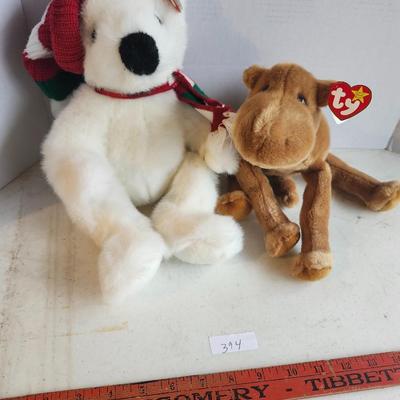Ty Beanie buddies - Humphrey the Camel and Holiday Polar Bear