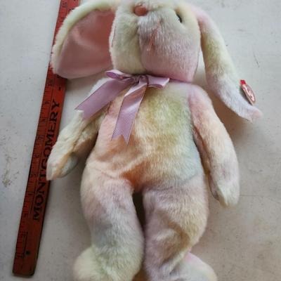 Ty beanie baby Hippie the bunny and Peanut the Elephant