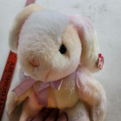 Ty beanie baby Hippie the bunny and Peanut the Elephant