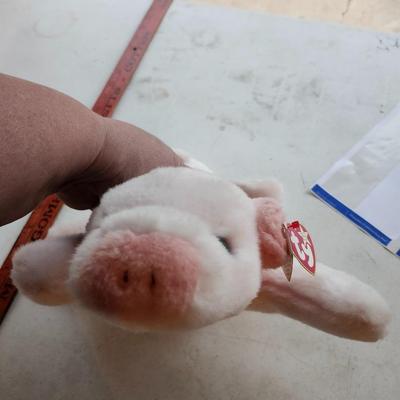 TY Beanie Buddy - Flippity the Baby Blue Bunny and Squealer” the Pig!