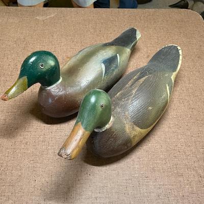 Lot of Wood Mallard Duck decoys