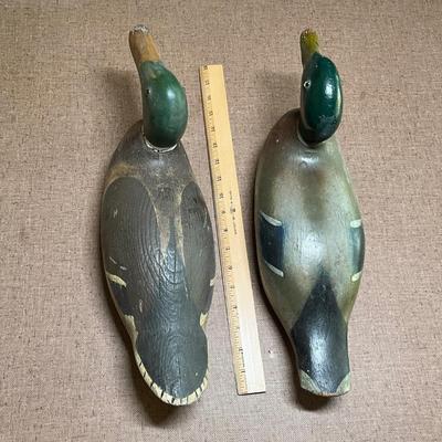Lot of Wood Mallard Duck decoys