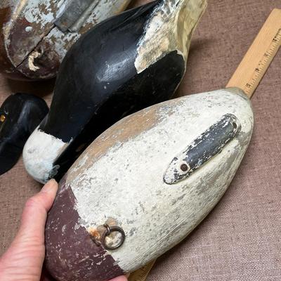 Lot of 3 antique wood decoys