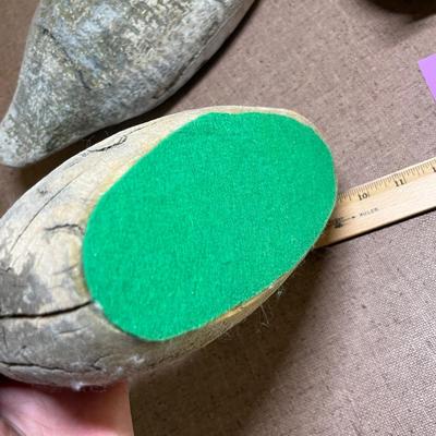 4 Well used wood decoys