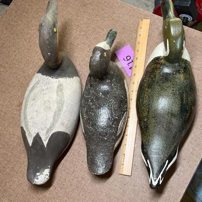 3 Wood Decoys