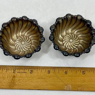 Pair of Silver Plated Swirl Design Bowls