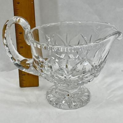 Chunky Lead Crystal Large Liquid Gravy Boat