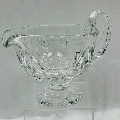 Chunky Lead Crystal Large Liquid Gravy Boat