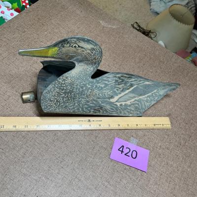 Very unusual Tin Tri-fold decoy