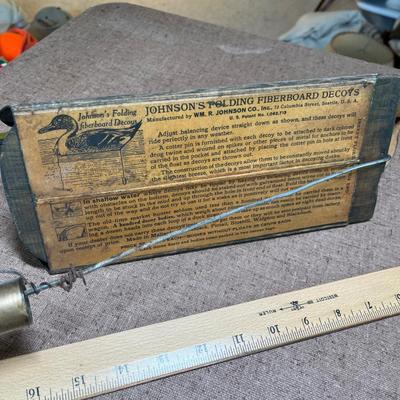 Very unusual Tin Tri-fold decoy
