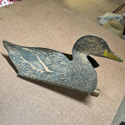 Very unusual Tin Tri-fold decoy