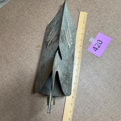 Very unusual Tin Tri-fold decoy