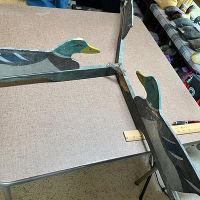 Rare spring loaded 3 ducks decoy
