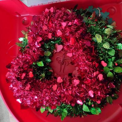 Seasonal Wreaths with Six Plastic Wreath Storage Boxes