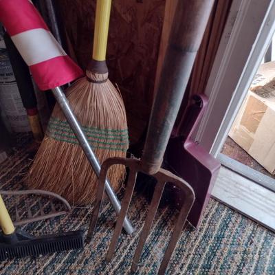 Assorted Hand Tools and Outdoor Items